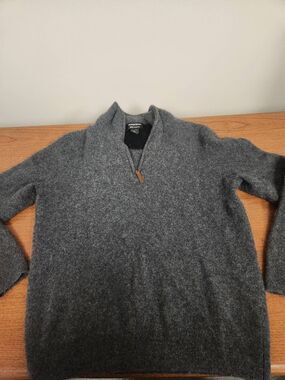 Nordstrom Large Cashmere Quarter Zip Pullover Sweater